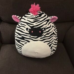 Pink zebra squishmallow